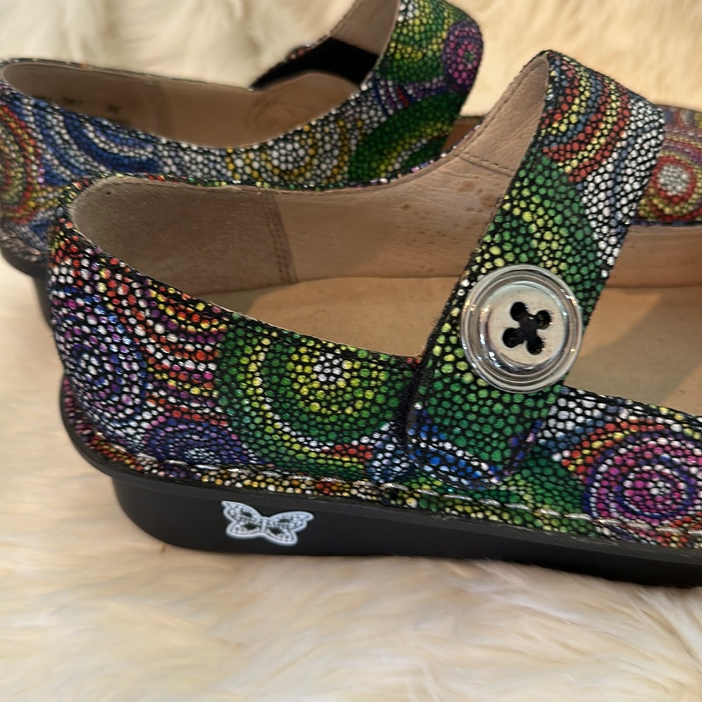 NWOT Algeria SIZE 36 (US 5.5) Mosaic Paloma Mary Jane Leather - Picture 4 of 6